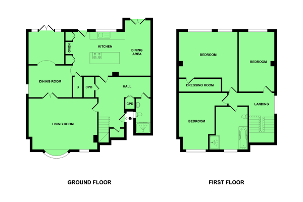 Floor Plan Image for 3 Bedroom Detached House for Sale in High Road, Burgh Castle, Great Yarmouth