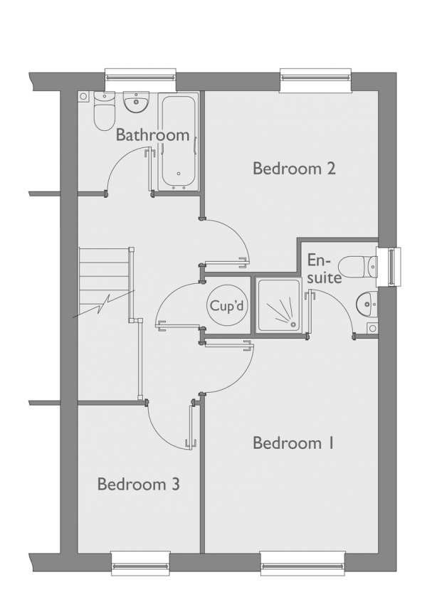 Floor Plan Image for 3 Bedroom Semi-Detached House for Sale in Plot 124, Claydon Park, off Beccles Road