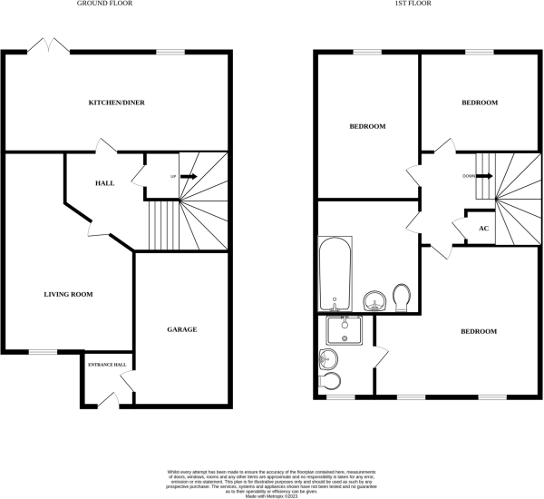 Floor Plan Image for 3 Bedroom Detached House for Sale in Breeze Close, Bradwell