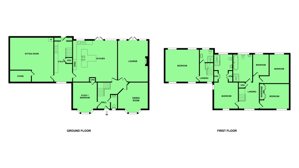 Floor Plan Image for 5 Bedroom Detached House for Sale in Blake Drive, Bradwell