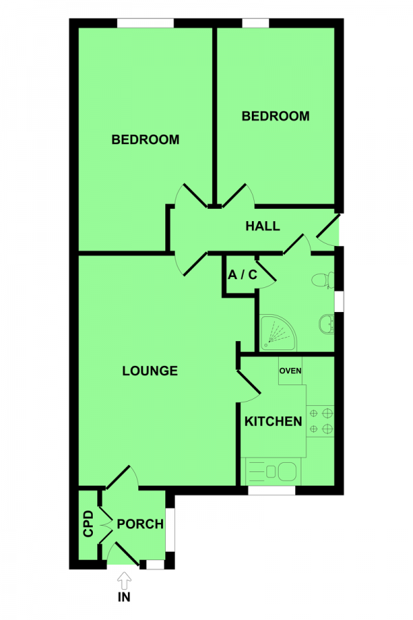 Floor Plan Image for 2 Bedroom Detached Bungalow for Sale in Bracon Road, Belton