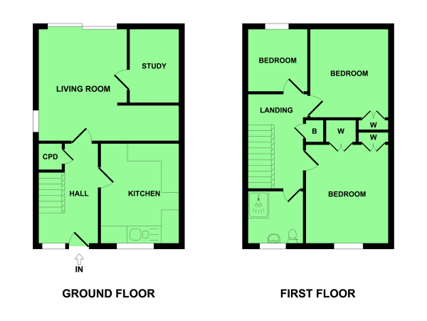 Floor Plan Image for 3 Bedroom Semi-Detached House for Sale in Avocet Way, Bradwell