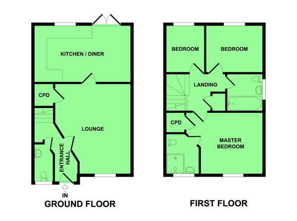 Floor Plan Image for 3 Bedroom Semi-Detached House for Sale in Browston Lane, Bradwell