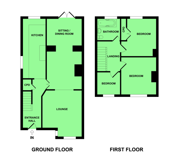 Floor Plan Image for 3 Bedroom Semi-Detached House for Sale in Beccles Road, Gorleston