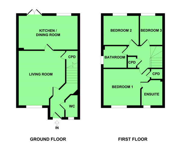 Floor Plan Image for 3 Bedroom Semi-Detached House for Sale in Amis Road, Bradwell