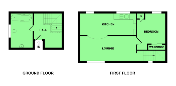 Floor Plan Image for 1 Bedroom Terraced House for Sale in Cotman Drive, Bradwell