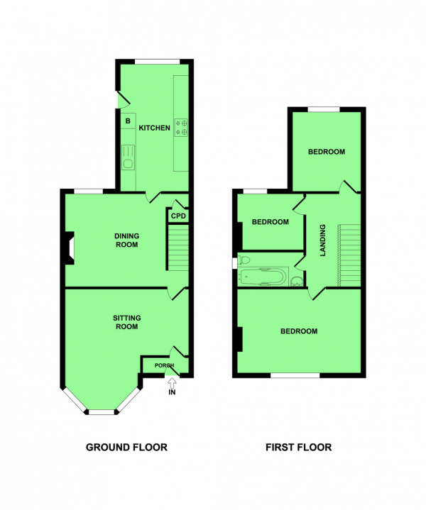 Floor Plan Image for 3 Bedroom End of Terrace House for Sale in Trafalgar Road West, Gorleston, Great Yarmouth