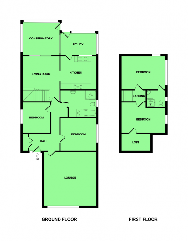 Floor Plan Image for 4 Bedroom Detached House for Sale in Hickory Gardens, Bradwell