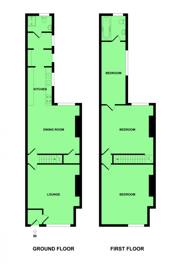 Floor Plan Image for 3 Bedroom Terraced House for Sale in Coronation Road, Cobholm