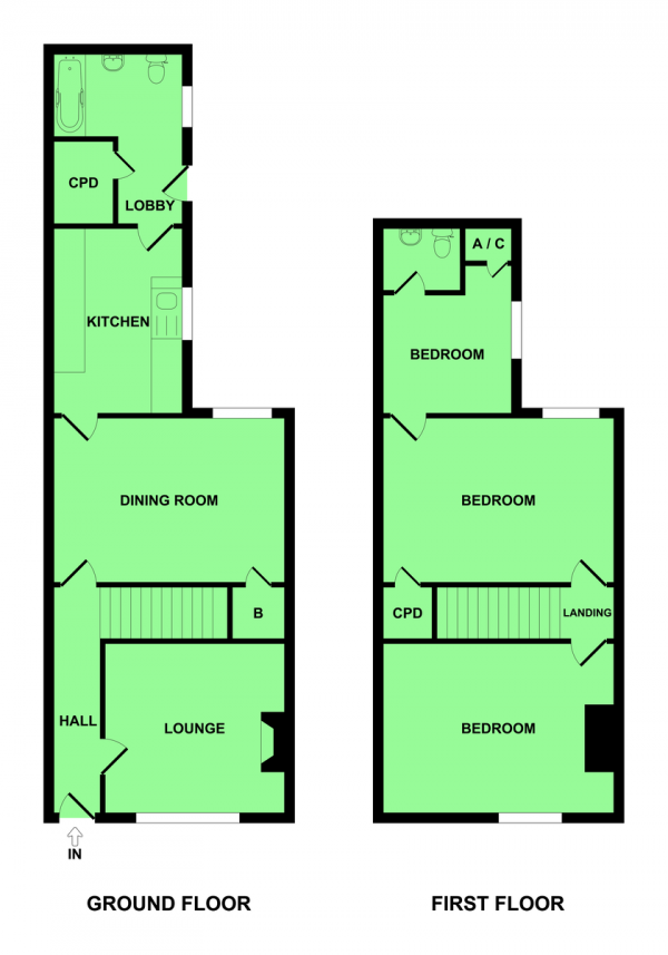 Floor Plan Image for 3 Bedroom Semi-Detached House for Sale in Semi Detached House with Potential Plot