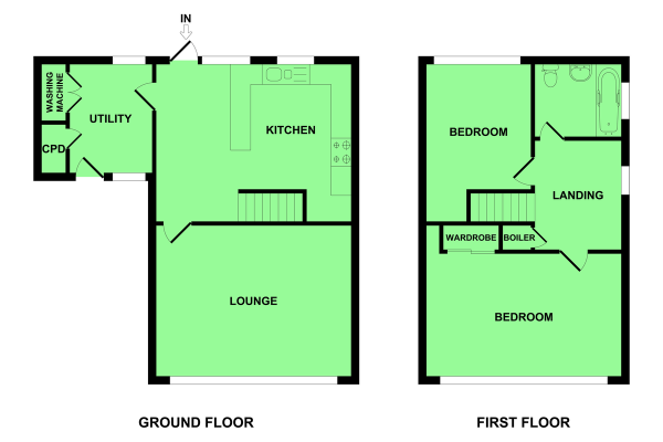 Floor Plan for 2 Bedroom Detached House for Sale in Cherry Road, Gorleston, NR31, 8EB -  &pound235,000