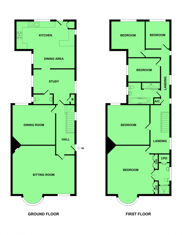 Floor Plan Image for 5 Bedroom Detached House to Rent in Park Road, Gorleston