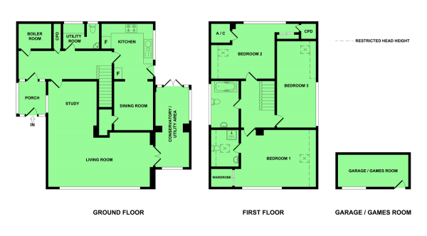 Floor Plan Image for 3 Bedroom Detached House for Sale in Buxton Avenue, Gorleston, Great Yarmouth