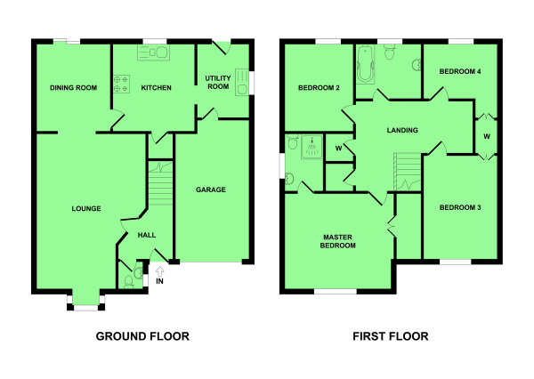 Floor Plan Image for 4 Bedroom Detached House for Sale in El Alamein Way, Bradwell, Great Yarmouth