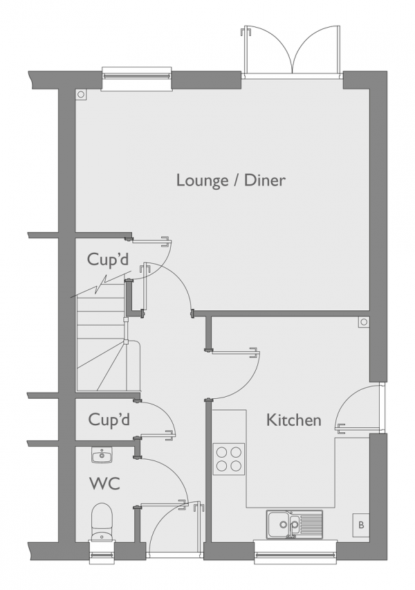 Floor Plan Image for 3 Bedroom Semi-Detached House for Sale in Plot 125 Claydon Park,  off Beccles Road, Gorleston