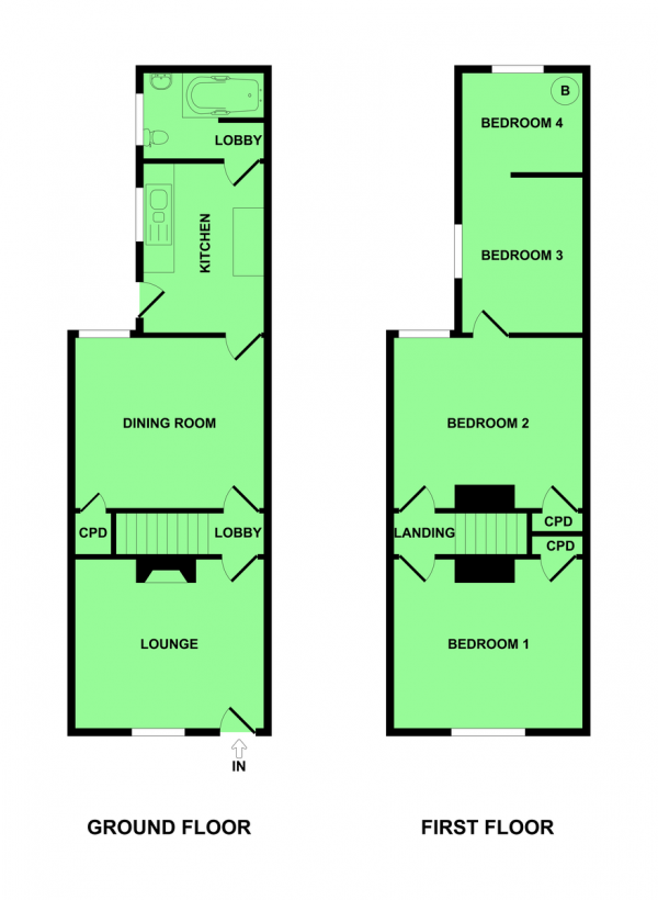 Floor Plan Image for 3 Bedroom Terraced House for Sale in Wolseley Road, Southtown