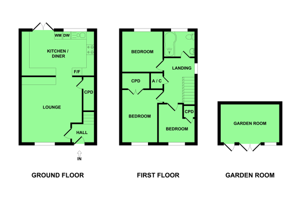 Floor Plan Image for 3 Bedroom Semi-Detached House for Sale in Hunter Drive, Bradwell, Great Yarmouth