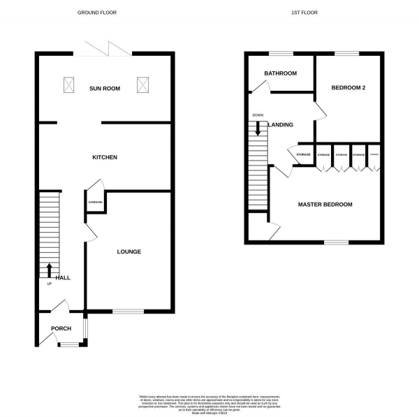 Floor Plan Image for 2 Bedroom End of Terrace House for Sale in Jasmine Gardens, Bradwell