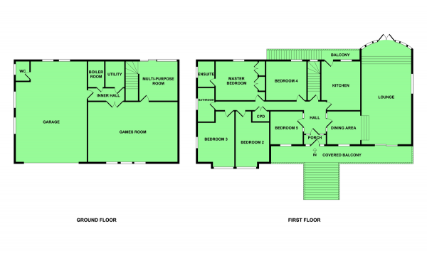 Floor Plan Image for 4 Bedroom Detached House for Sale in Butt Lane, Burgh Castle