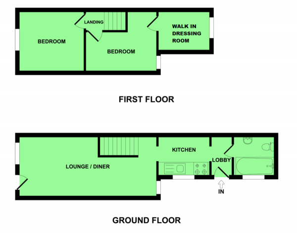 Floor Plan Image for 2 Bedroom Terraced House for Sale in Union Road, Lowestoft