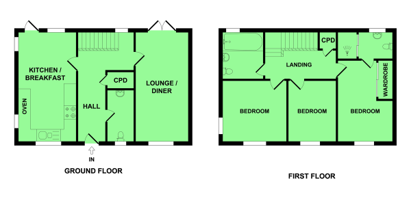 Floor Plan Image for 3 Bedroom Semi-Detached House for Sale in Wainscot Drive, Bradwell, Great Yarmouth