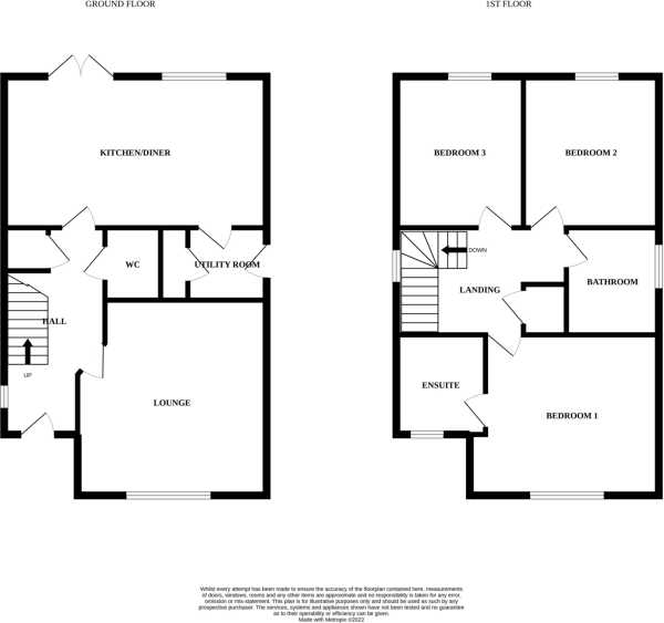 Floor Plan Image for 3 Bedroom Detached House for Sale in Ellis Drive, Bradwell, Great Yarmouth