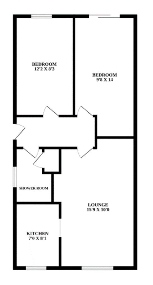 Floor Plan Image for 2 Bedroom Detached Bungalow for Sale in Silver Gardens, Belton