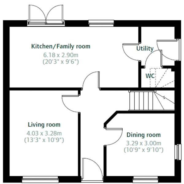 Floor Plan Image for 4 Bedroom Detached House for Sale in Delph Road, Bradwell