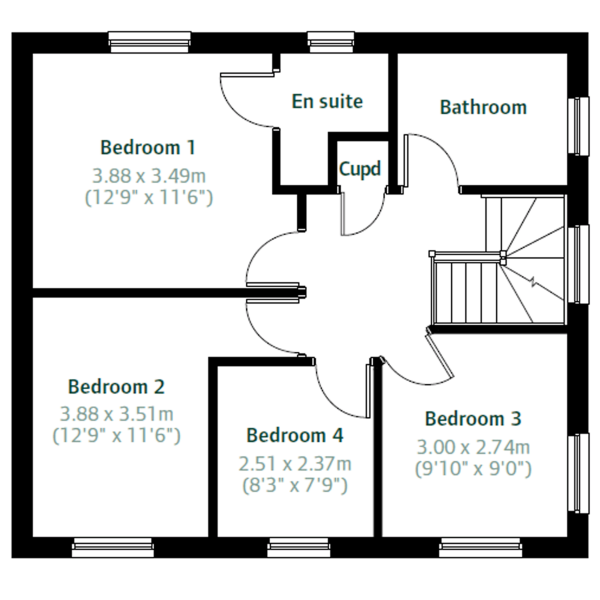 Floor Plan Image for 4 Bedroom Detached House for Sale in Delph Road, Bradwell