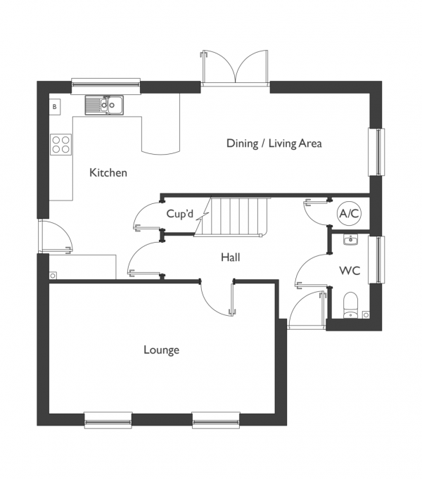 Floor Plan Image for 4 Bedroom Detached House for Sale in Lakeside, Blundeston, Lowestoft