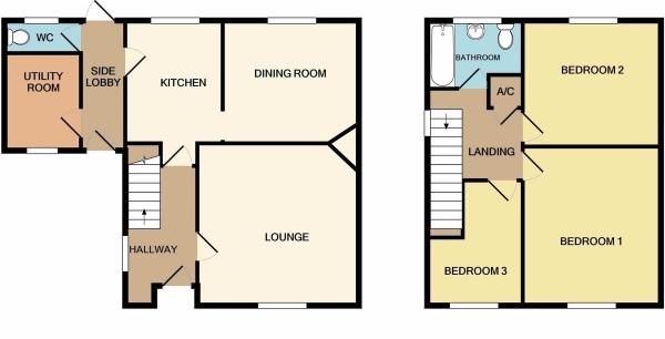 Floor Plan Image for 3 Bedroom Semi-Detached House for Sale in Eastwood Avenue, Lowestoft