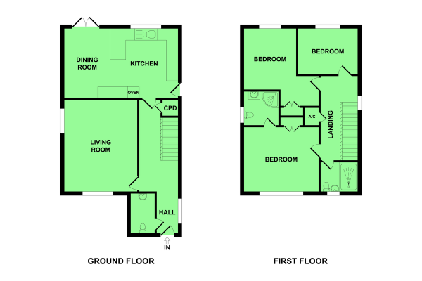 Floor Plan Image for 3 Bedroom Detached House for Sale in Kings Drive, Bradwell