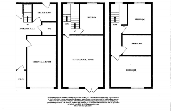 Floor Plan Image for 2 Bedroom Town House for Sale in Vincent Close, Cobholm, Great Yarmouth