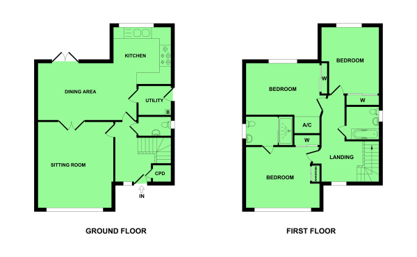 Floor Plan Image for 3 Bedroom Detached House for Sale in Neptune Close, Bradwell