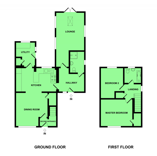 Floor Plan Image for 2 Bedroom End of Terrace House for Sale in Blackbird Close, Bradwell