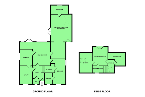 Floor Plan Image for 3 Bedroom Detached Bungalow for Sale in Links Road, Gorleston