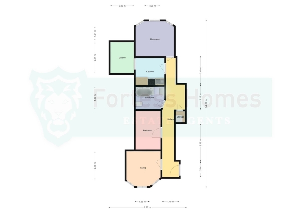 Floor Plan Image for 2 Bedroom Flat to Rent in Keston Road,  London, Greater London