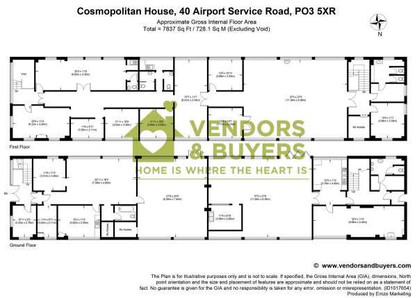 Floor Plan for Land for Sale in Cosmopolitan House, 40 Airport Service Road, PO3, 5XR - Guide Price &pound750,000