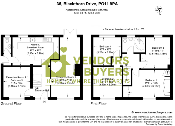 Floor Plan Image for 4 Bedroom Semi-Detached House for Sale in Blackthorn Drive, Hayling Island