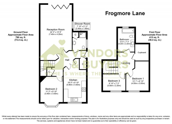 Floor Plan Image for 3 Bedroom Semi-Detached House for Sale in Frogmore Lane, Horndean