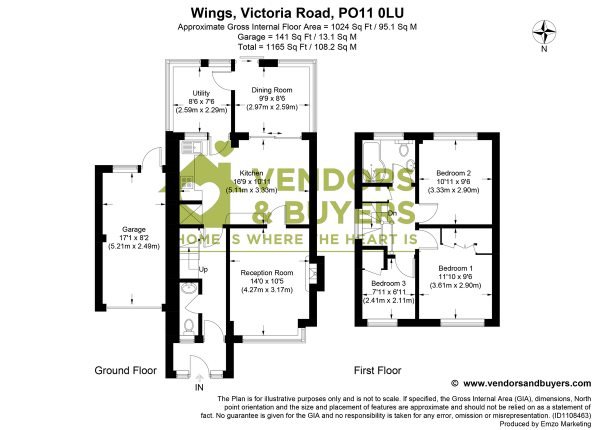 Floor Plan Image for 3 Bedroom Detached House for Sale in Victoria Road, Hayling Island