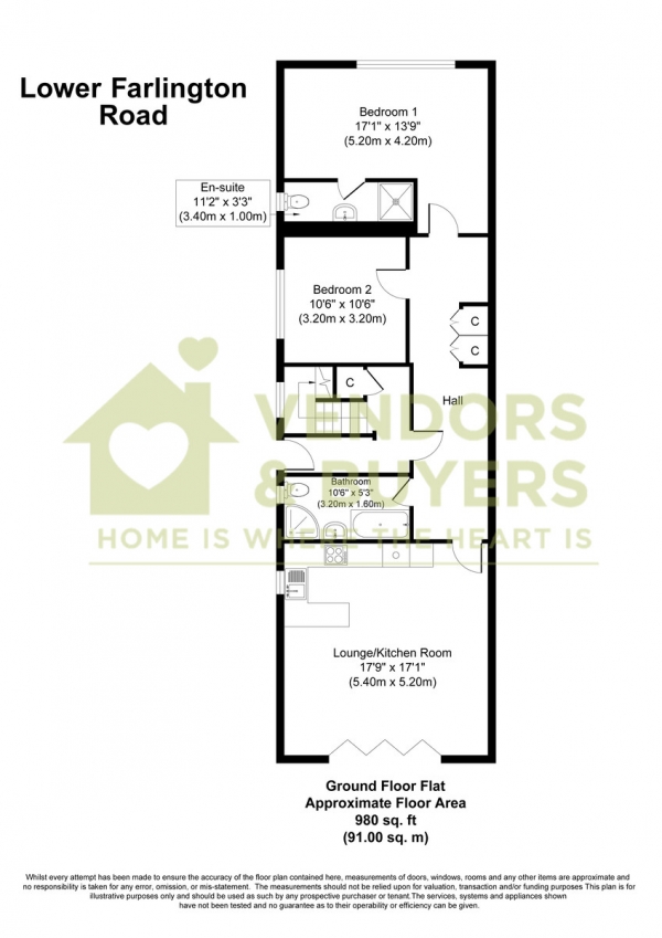 Floor Plan Image for 2 Bedroom Apartment for Sale in 35a Lower Farlington Road