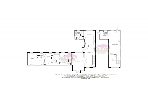 Floor Plan Image for 4 Bedroom Detached Bungalow for Sale in Ferndale Gardens, Harriseahead