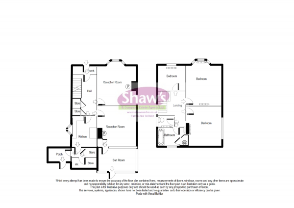 Floor Plan Image for 3 Bedroom Detached House for Sale in High Lane, Tunstall, Stoke-on-Trent