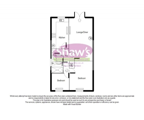 Floor Plan Image for 2 Bedroom Detached Bungalow for Sale in Tern Avenue, Kidsgrove, Stoke-on-Trent