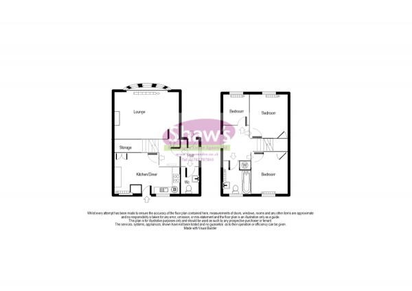 Floor Plan Image for 3 Bedroom Detached House for Sale in Newchapel Road, Kidsgrove, Stoke-on-Trent