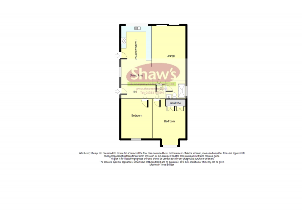 Floor Plan Image for 2 Bedroom Detached Bungalow for Sale in Hunters Way, Talke