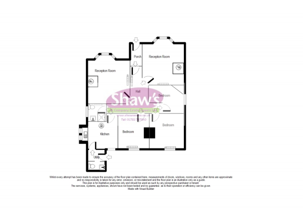 Floor Plan Image for 3 Bedroom Detached Bungalow for Sale in Congleton Road, Talke, Stoke-on-Trent