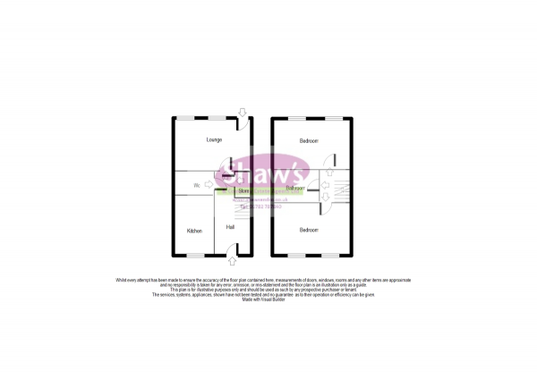 Floor Plan Image for 2 Bedroom Semi-Detached House for Sale in Supreme Street, Stoke-on-Trent