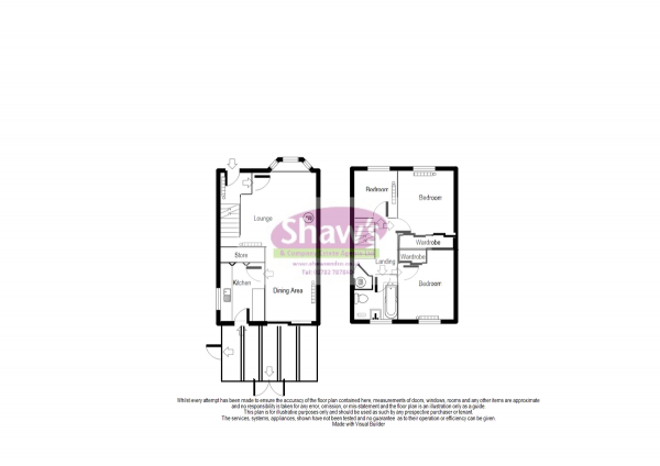 Floor Plan for 3 Bedroom Semi-Detached House for Sale in Willow Close, Kidsgrove, Stoke On Trent, ST7, 4TQ -  &pound230,000